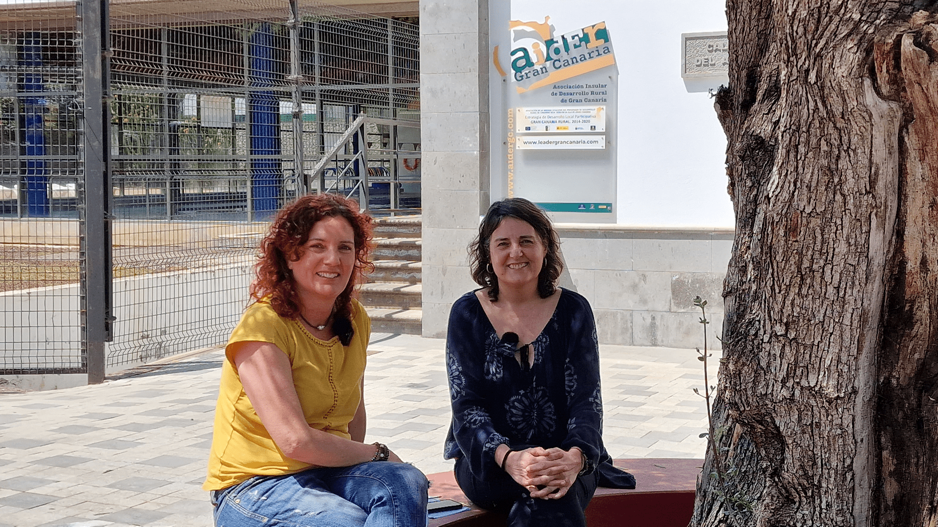 Montse Gimeno y Juani Vega, durante la entrevista.