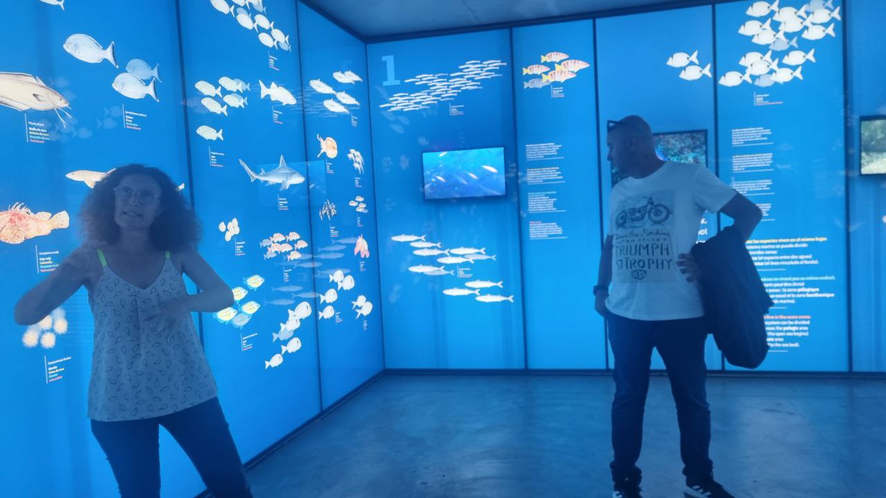 Visitando el museo con Gloria.