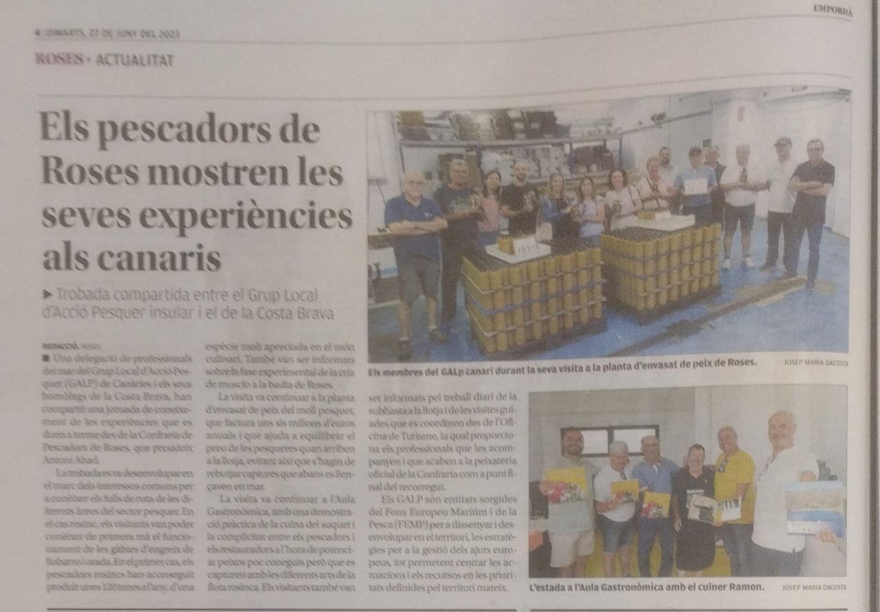 Nuestra visita salió en los medios de comunicación locales.