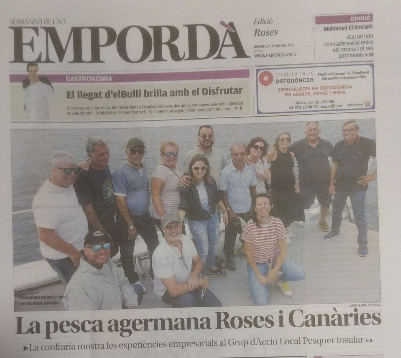 Nuestra visita salió en los medios de comunicación locales.